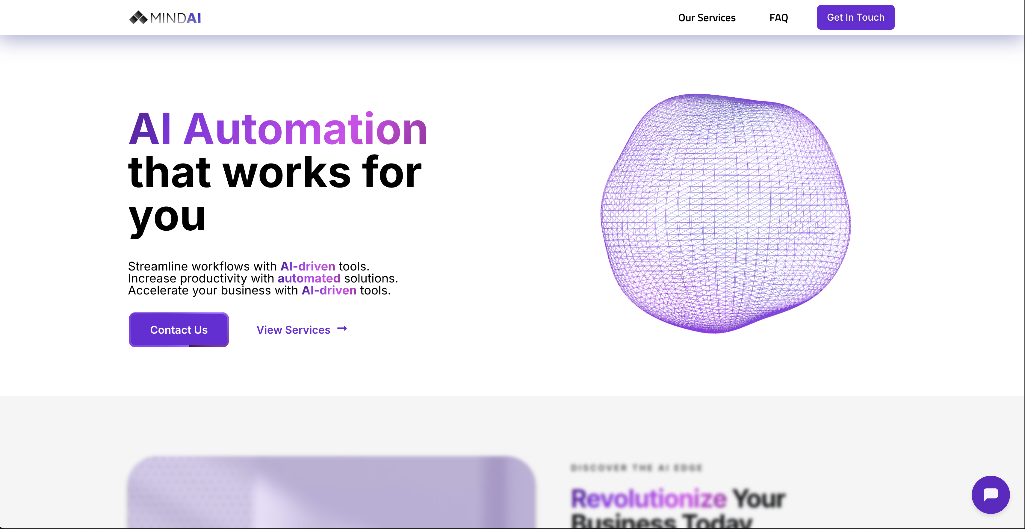 MindAI website screenshot
