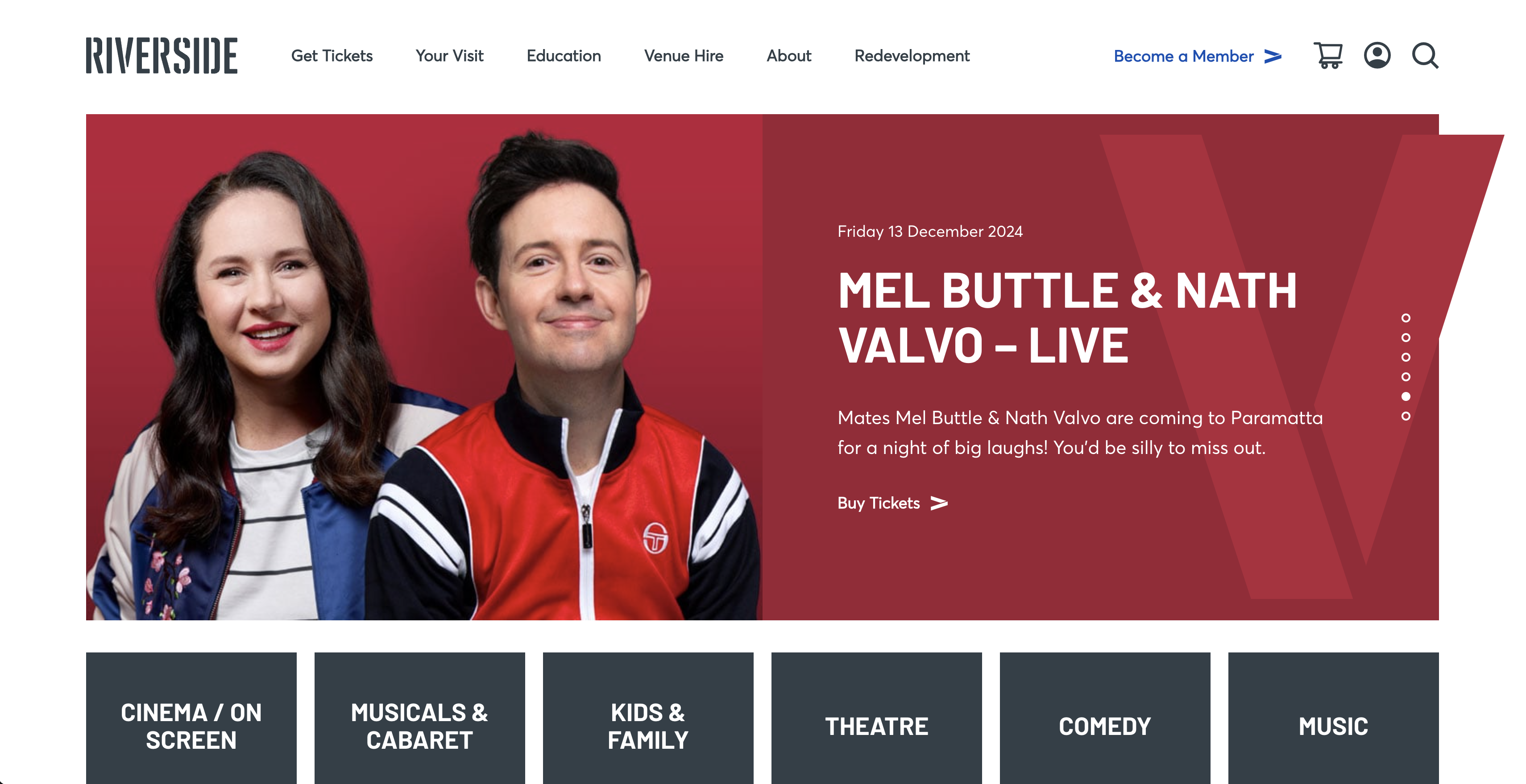 Riverside website screenshot